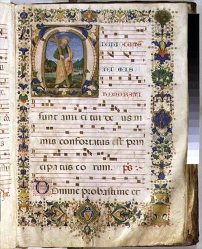 Sant'Andrea, da un corale di San Marco e Cenacoli , messale 540 - Museo di San Marco, Firenze